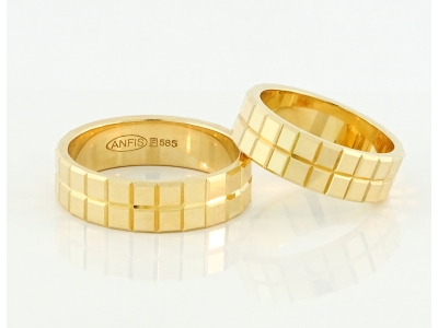 Kullast abielusõrmus laiusega 6mm