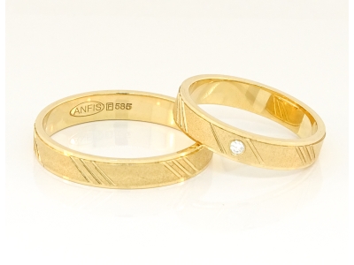 Kullast abielusõrmus laiusega 4mm