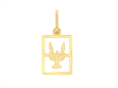 Gold pendant with zodiac sign-Crab