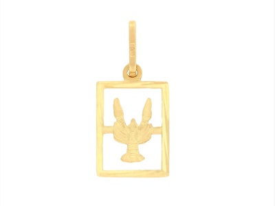 Gold pendant with zodiac sign-Crab